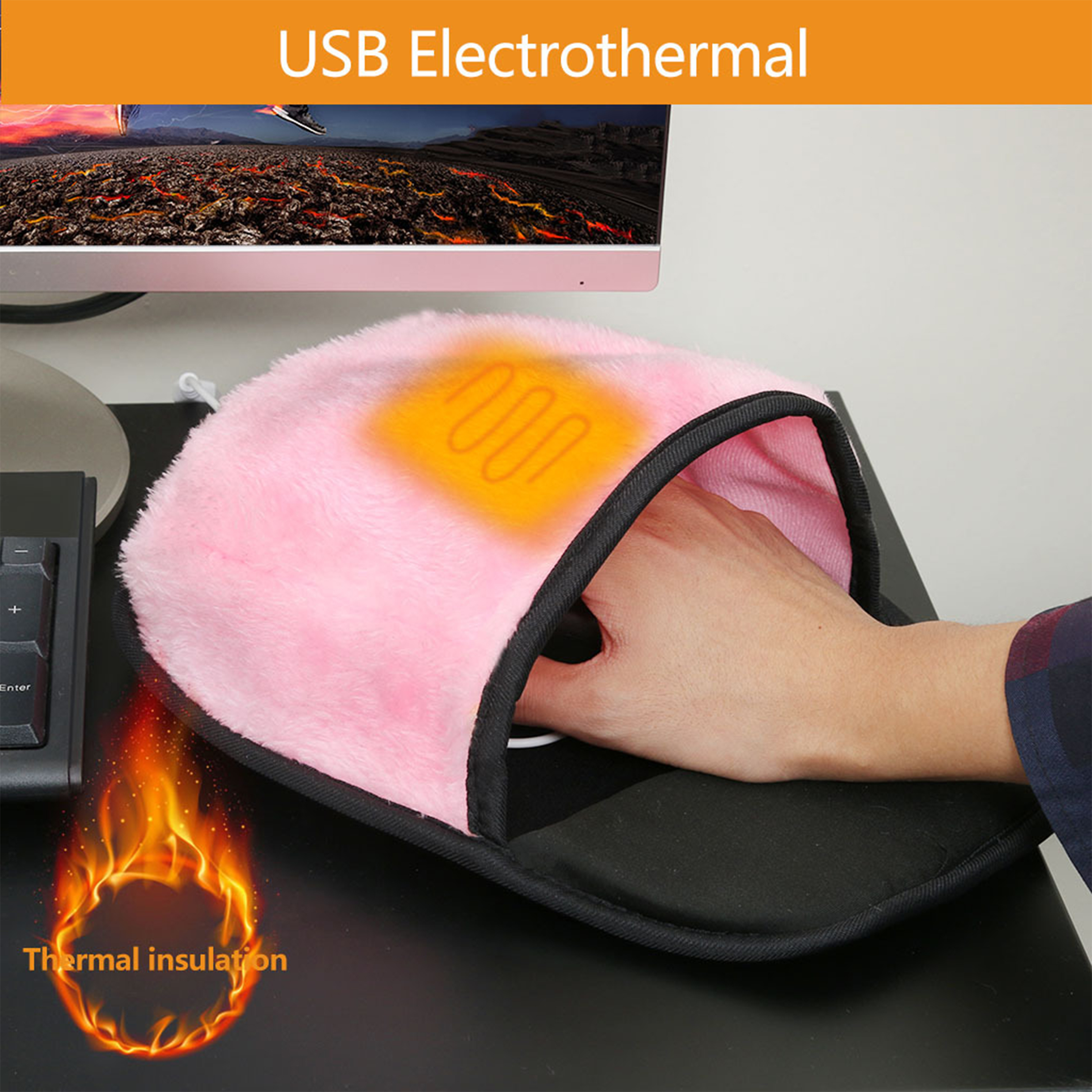 Other Fabric Electric Heated Mouse Pad ?C Perfect For Cold Hands In Winter 2