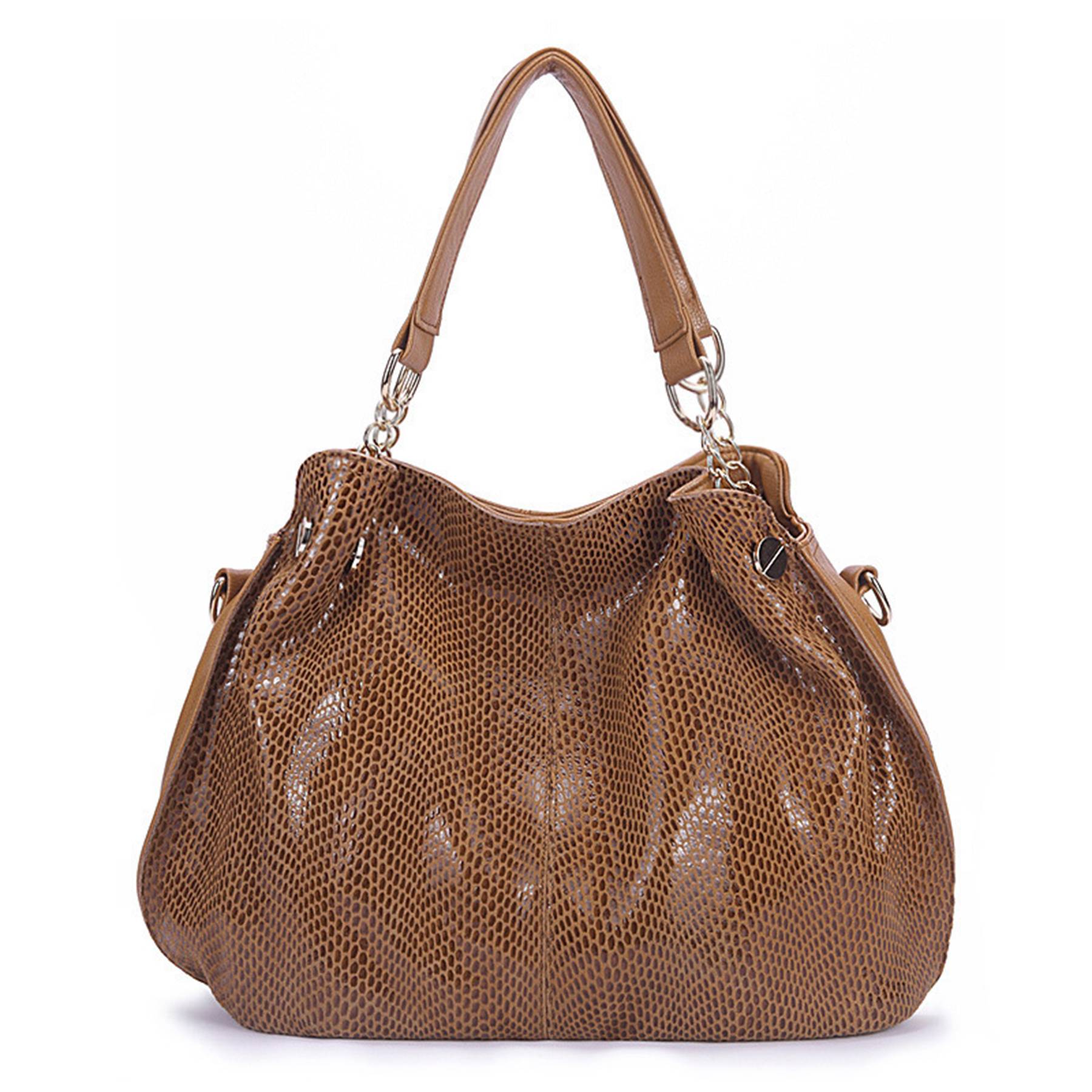 PU Leather Large Serpentine Handbag Tote Bag for women, custom tote bag with logo imprint 7