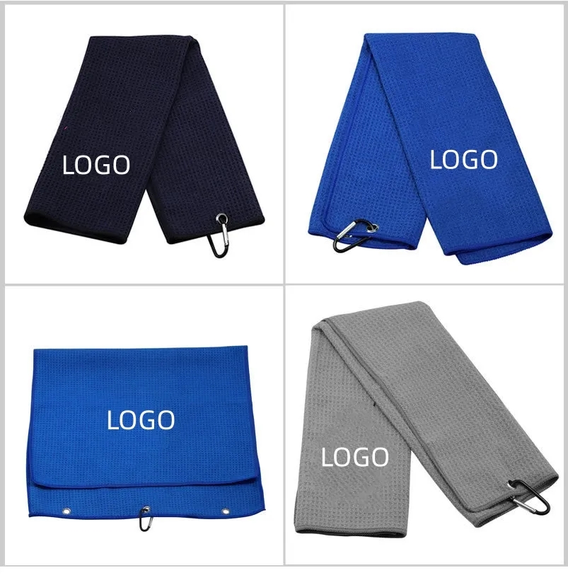 16'' x 16'' Microfiber Waffle Pattern Golf Towel 1