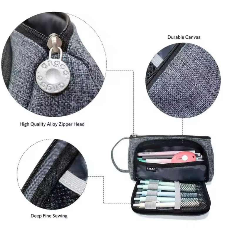 Big Capacity Canvas Pencil Case 3