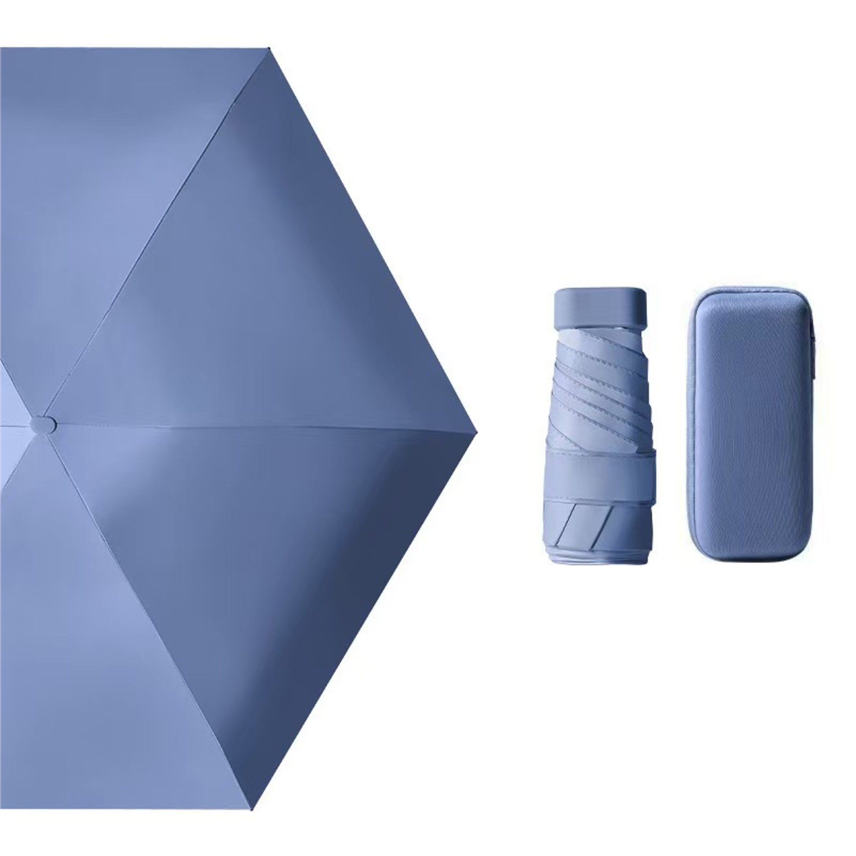 Mini Folding Travel Umbrella with Case - Ocean 4