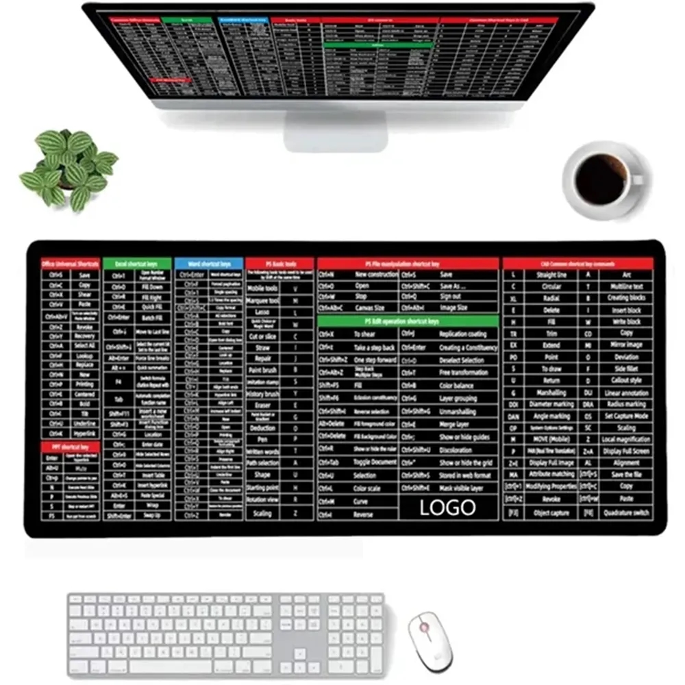 Large Shortcut Keys Extended Mouse Pad 3
