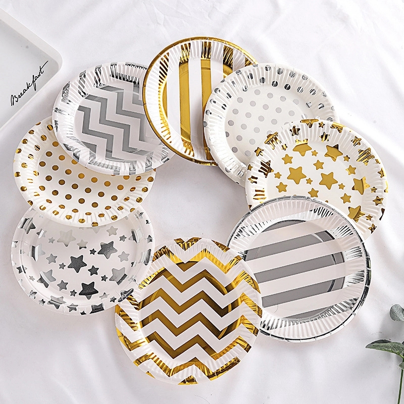 Custom 7" Disposable Party Picnic Salad Dessert Paper Plate 9