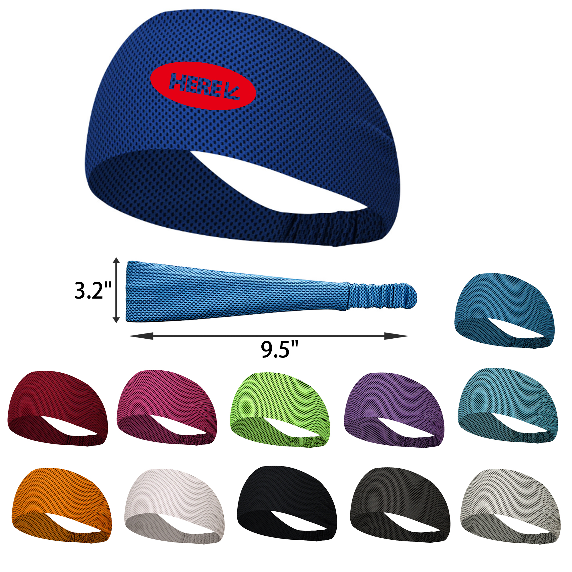 Comfortable Ice Cooling Elastic Sport Headband 8