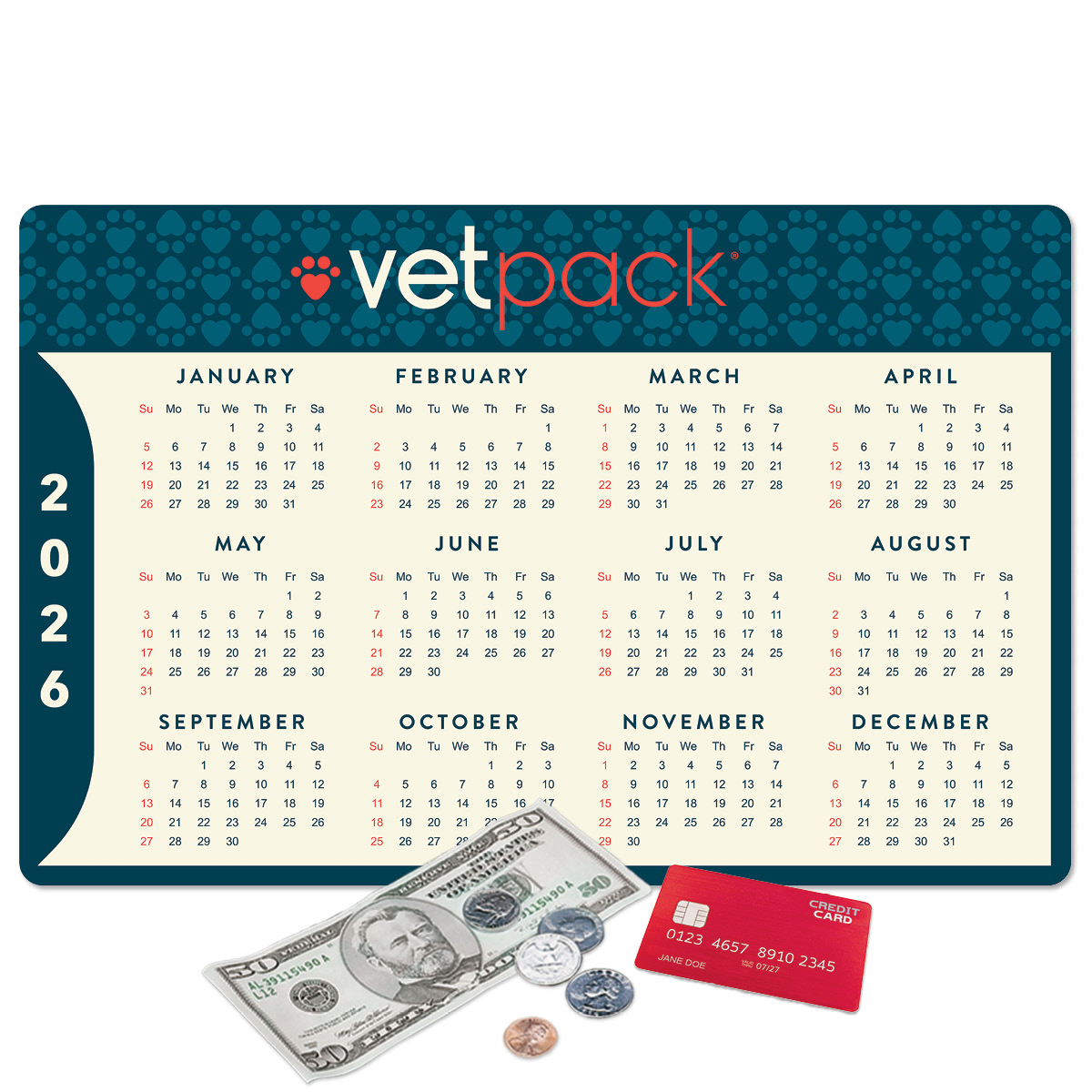 Origin'L Fabric Heavy Duty Fabric Calendar Counter Mat-11"x17"x1/16"