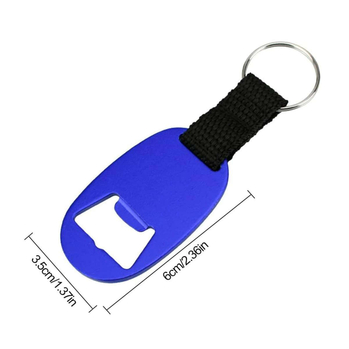 Aluminum Bottle Opener Keychain with Nylon Strap 1