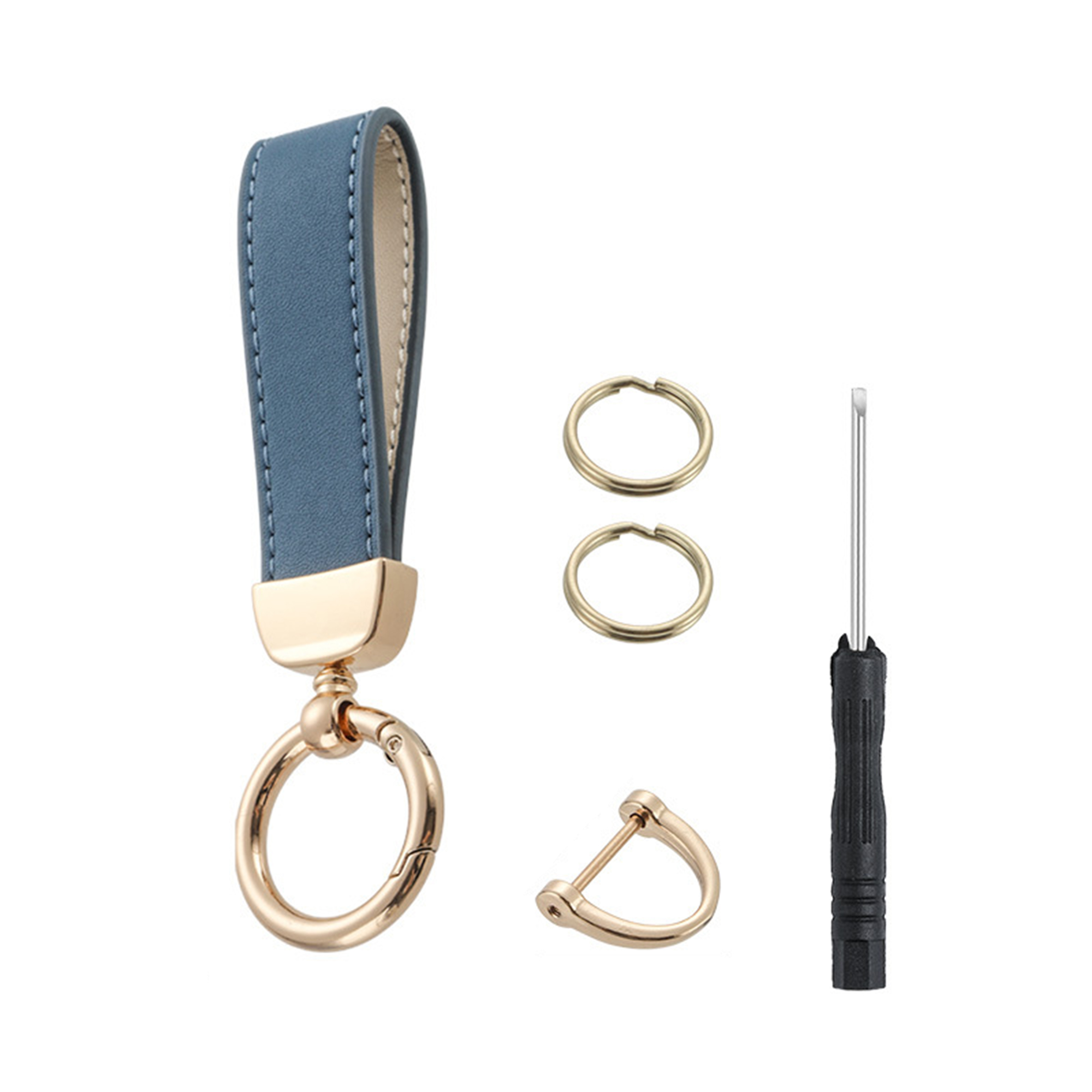 Suede Fob With Alloy Hardware Key Holder 5