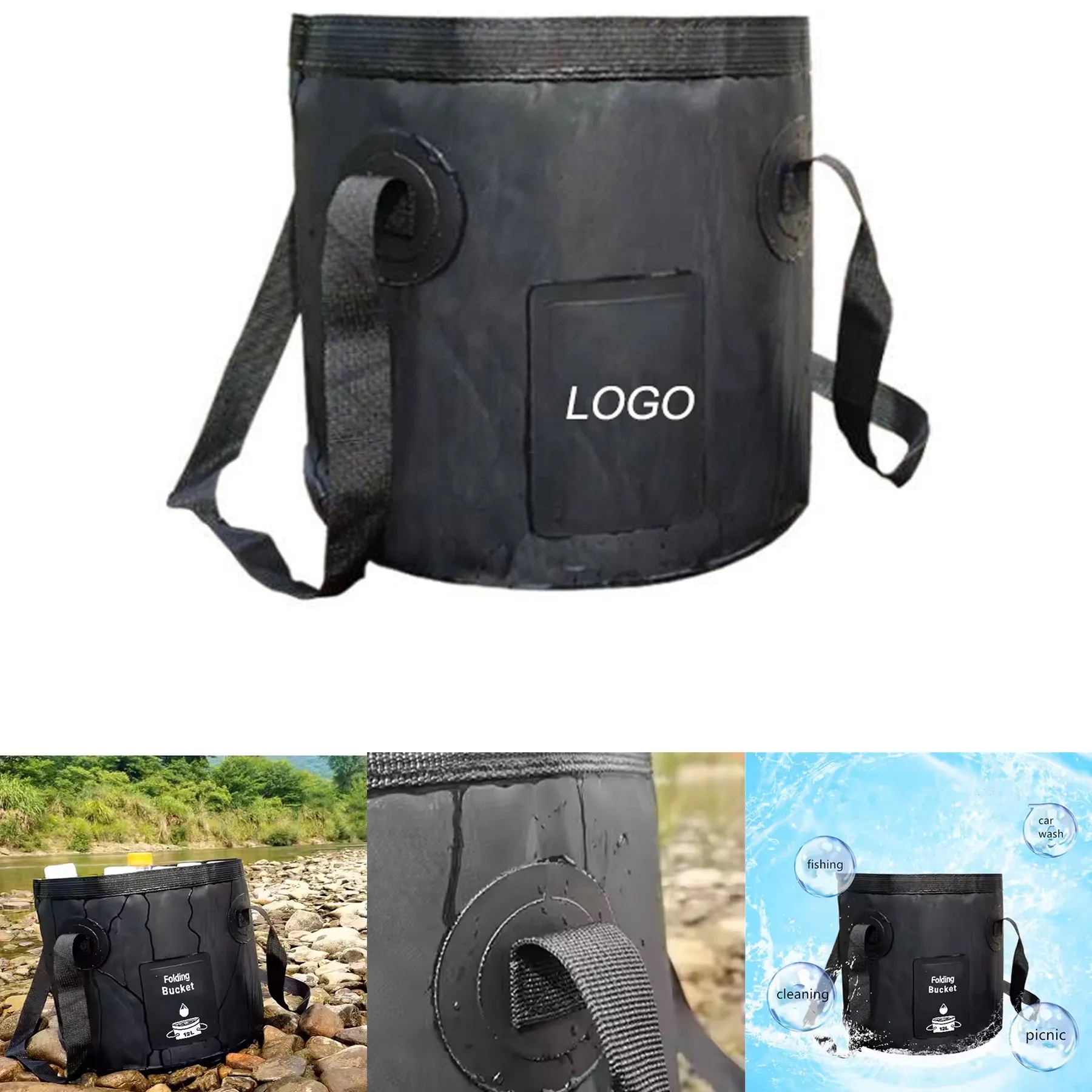 Multifunctional Collapsible Bucket Water Container 12L 2