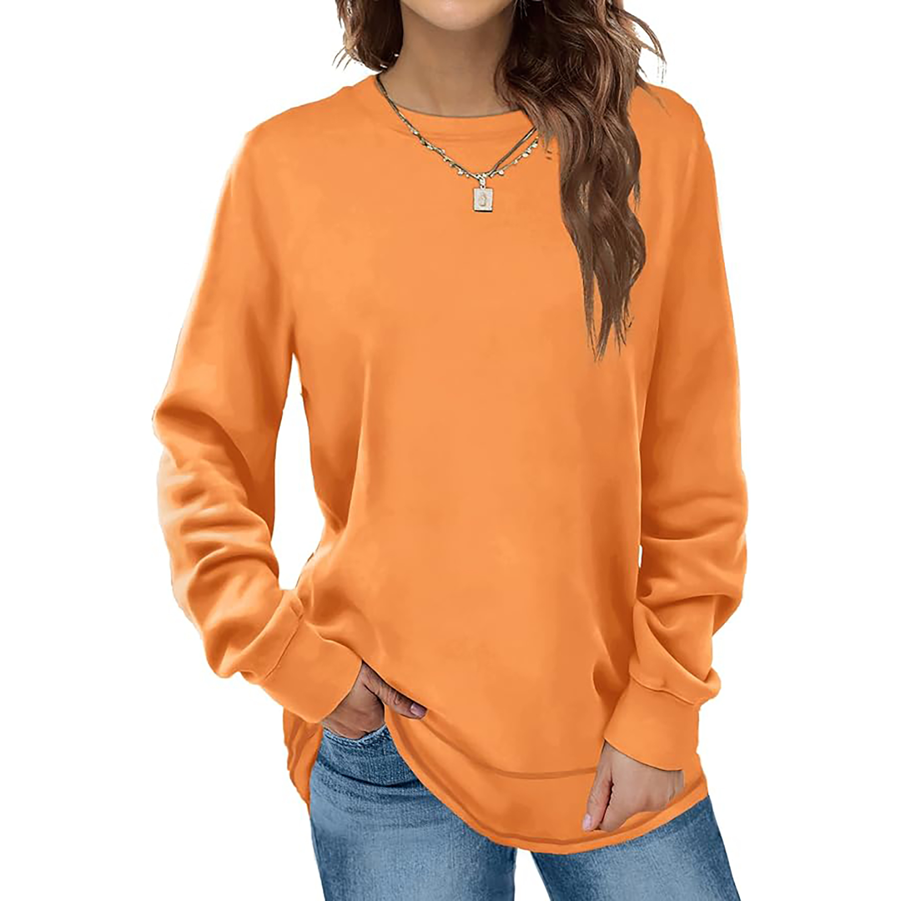 Women's Round Neck Long Sleeve Shirt 25