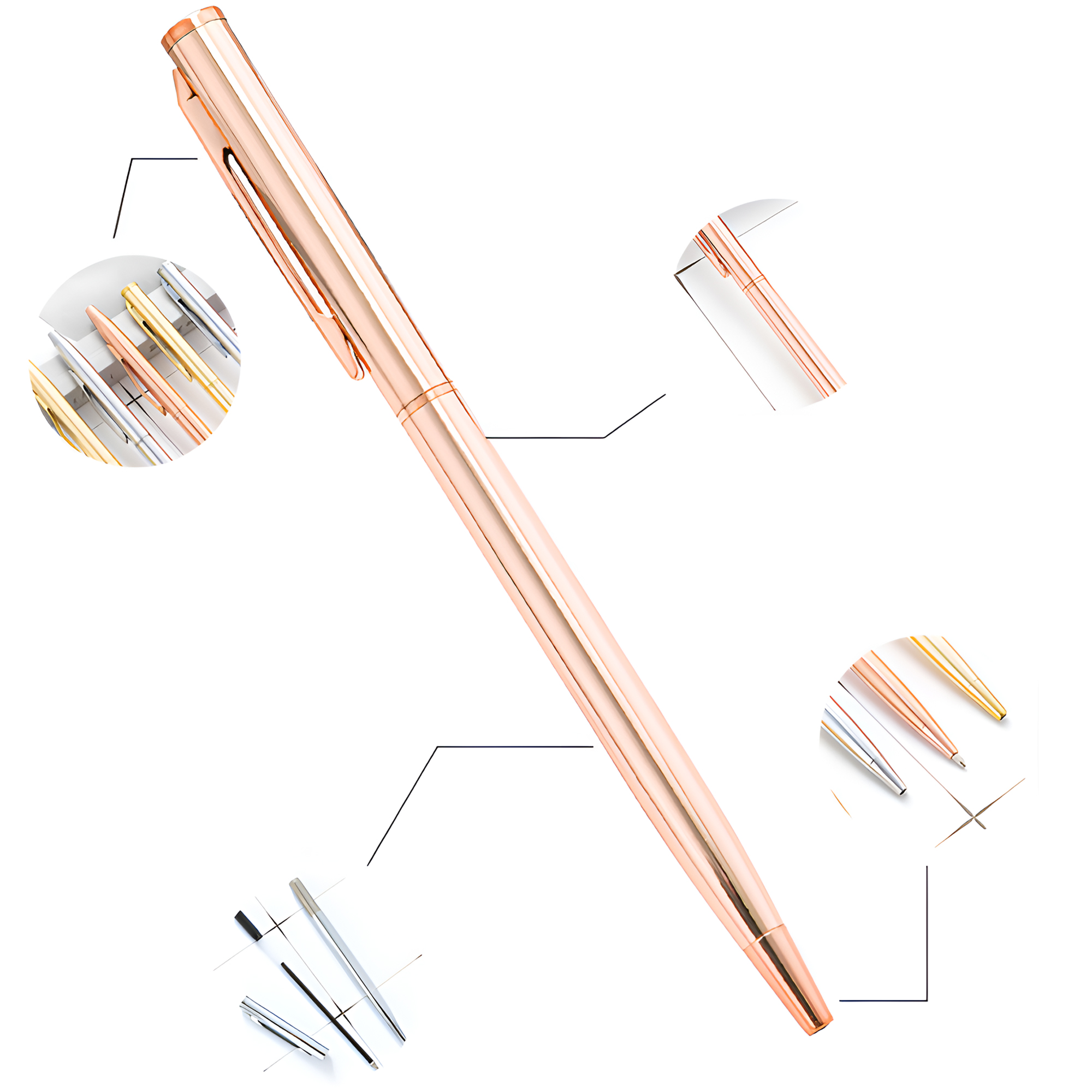 Stylish Clip Metal Ballpoint Pen 3