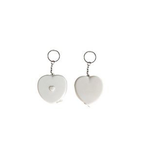 Charming Heart Shaped Tape Ruler Keychain 2