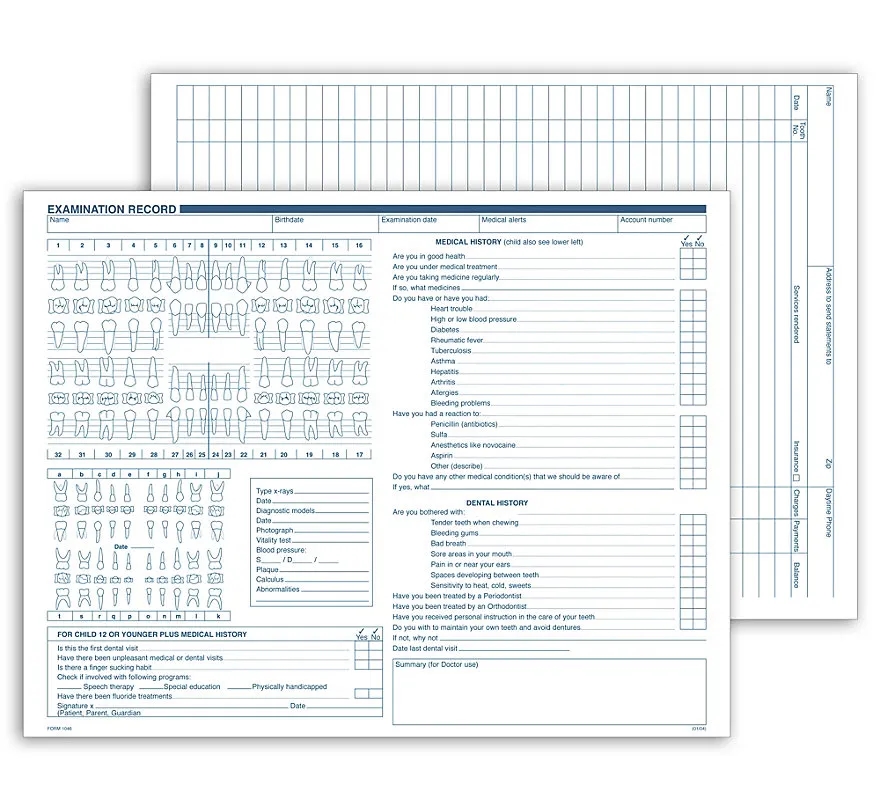 Dental Exam Records, Multi-Use 1