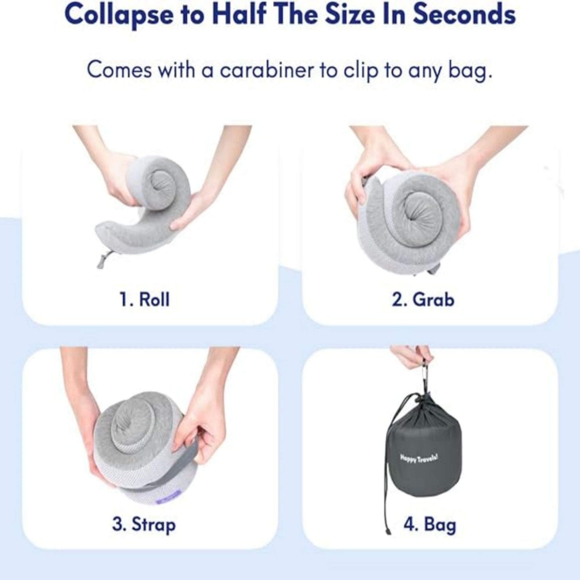 Compact Airplane Pillow For Traveling 3