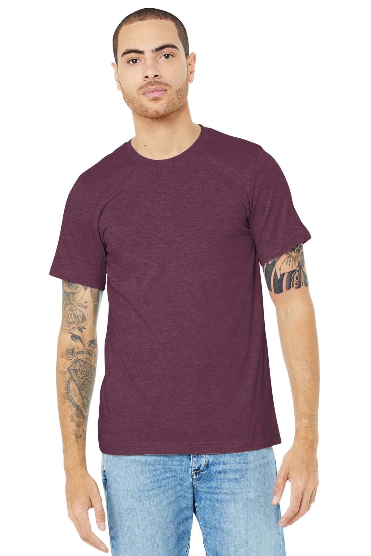 BELLA+CANVAS® Unisex Heather CVC Short Sleeve Tee 158
