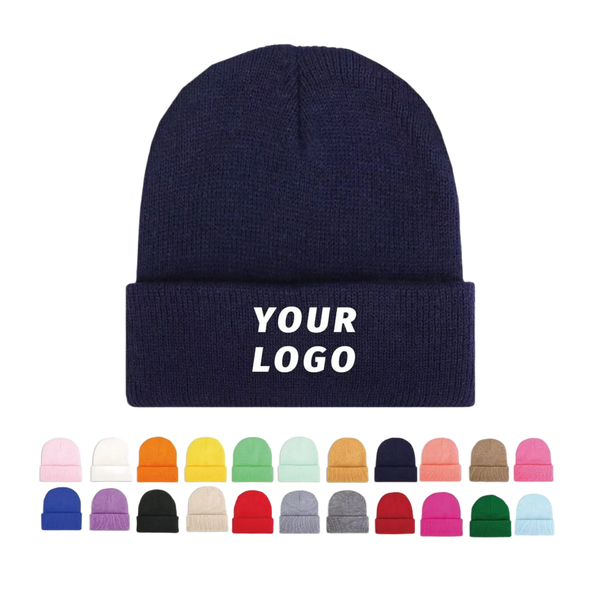 Custom Knitted Cuffed Beanie 1