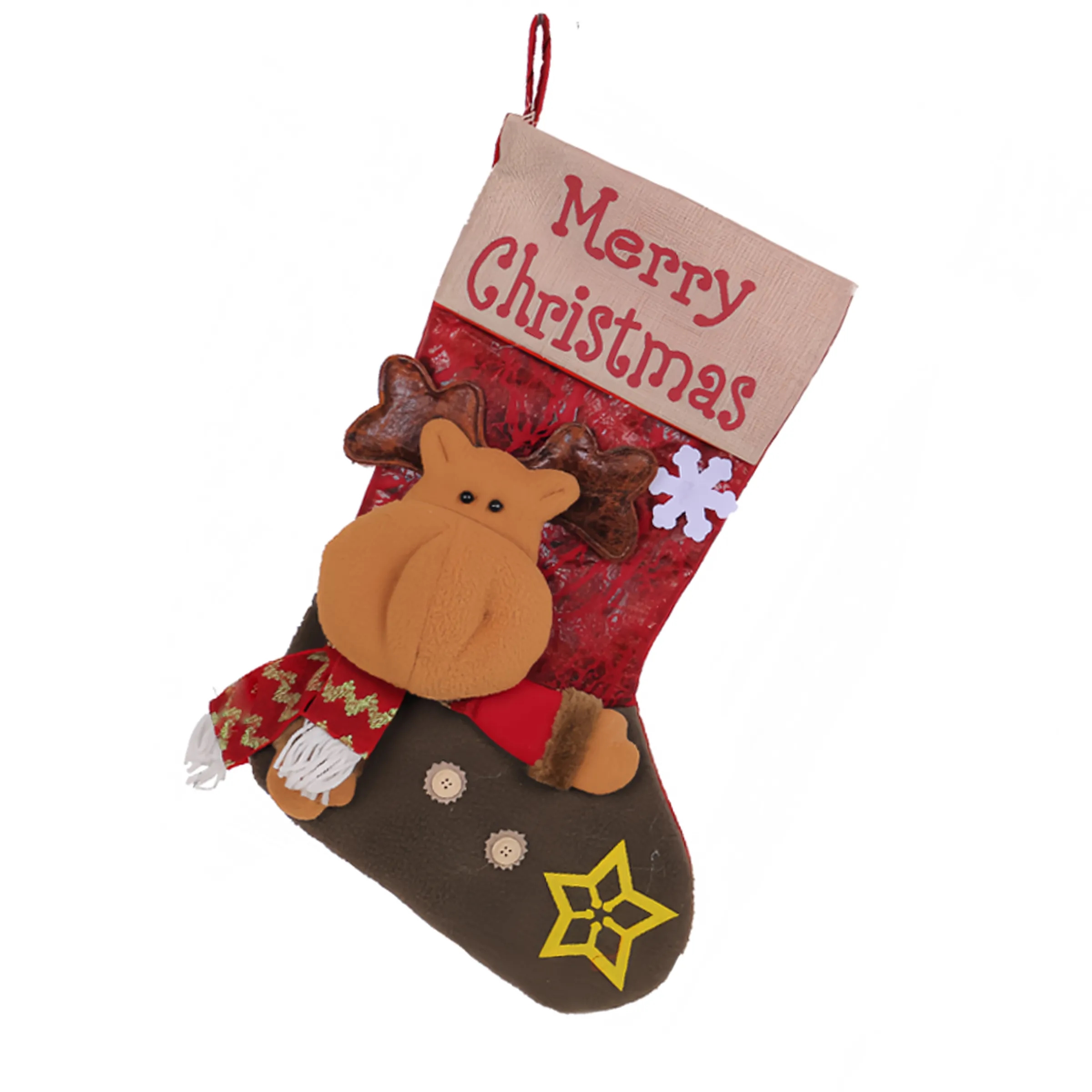 Polyester Big Head Doll Thickened Christmas Socks 4