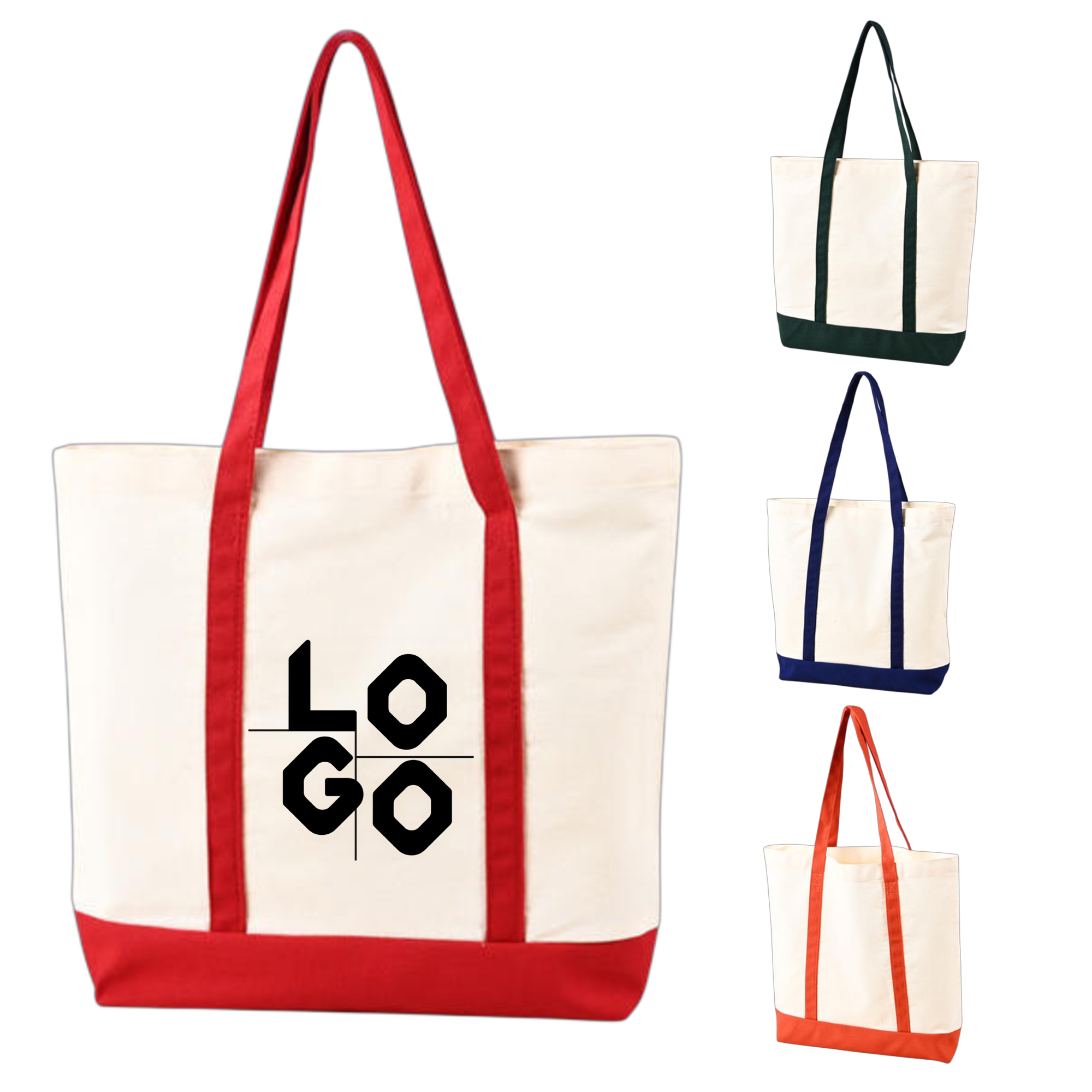 Canvas Shopping Tote Bag, custom tote bag with logo imprint 1
