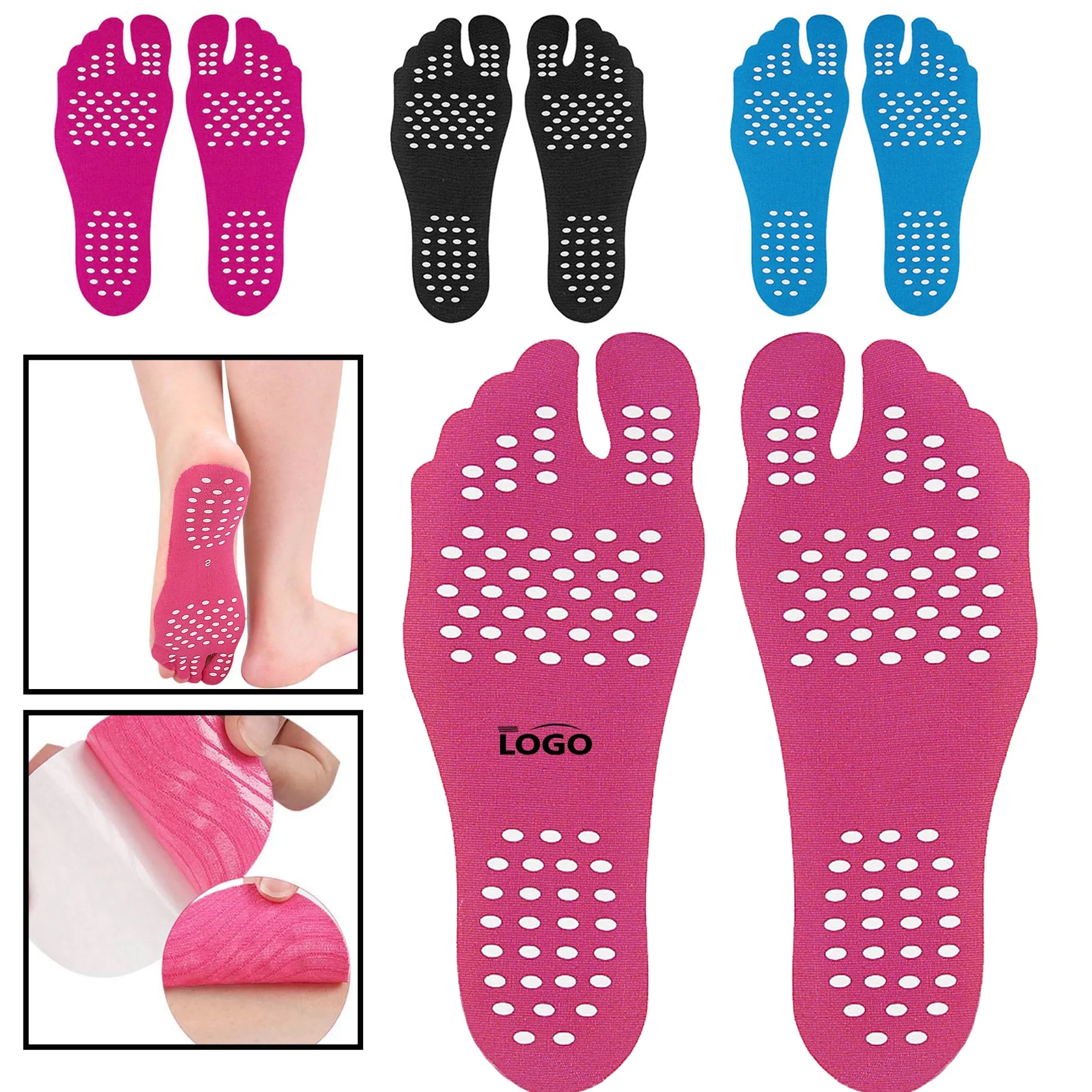 Invisible Stick-on Beach Foot Insoles 4