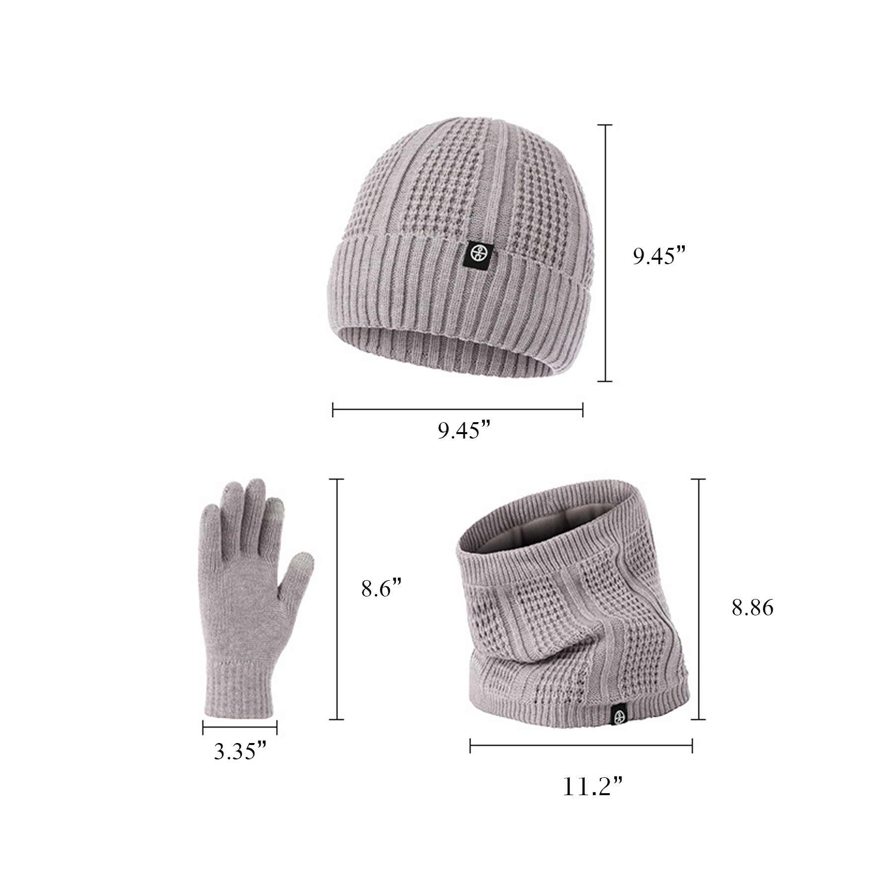 Winter Hat Scarf Gloves Set 6