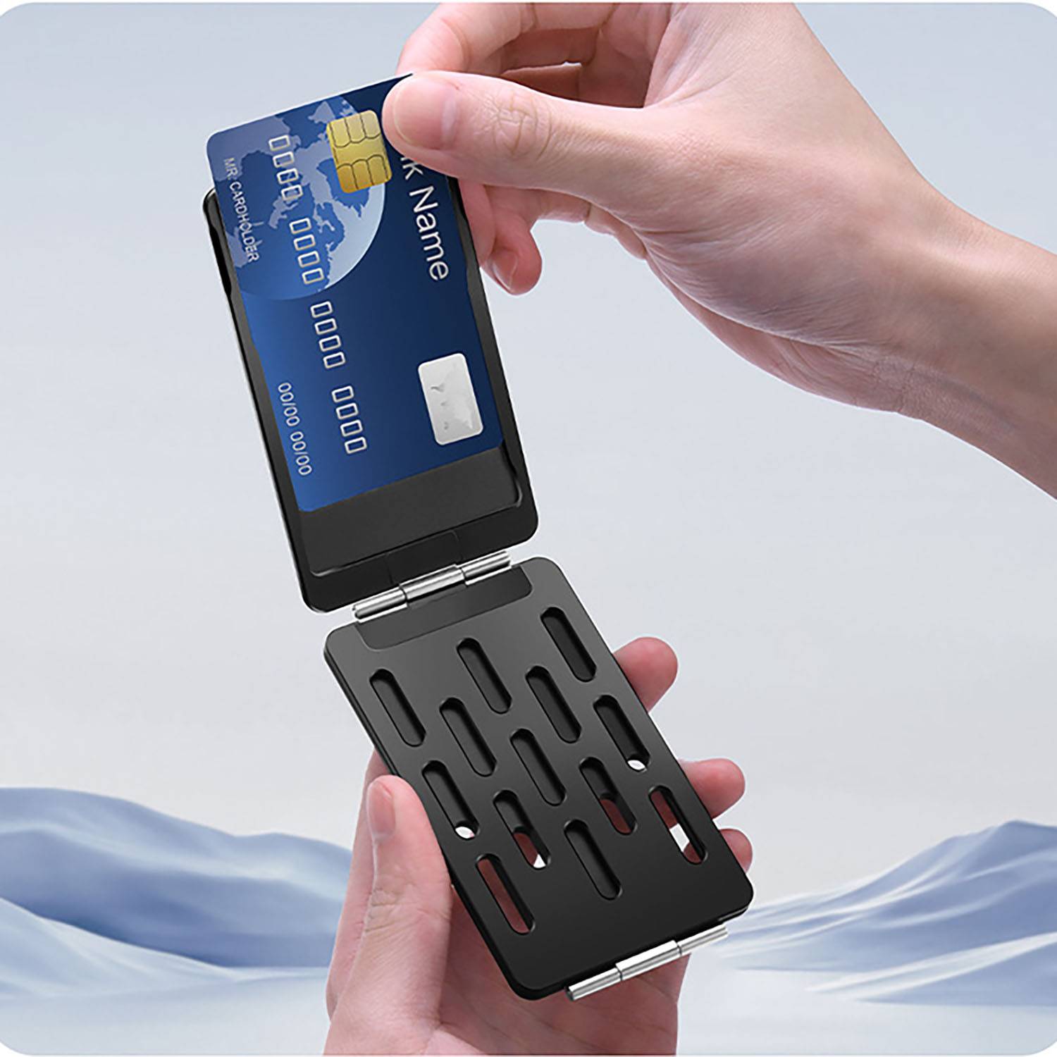 2 in 1 Foldable Magnetic Card Holder Phone Stand 4