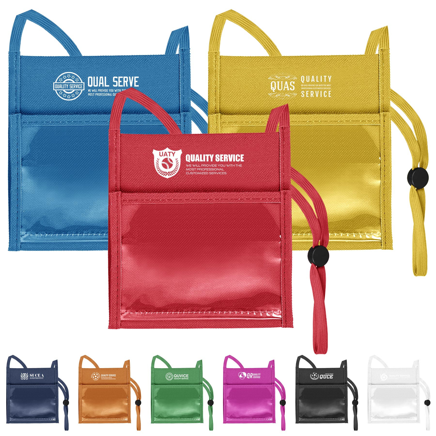 Convention Badge Holder ID Card Bag With Lanyard 6