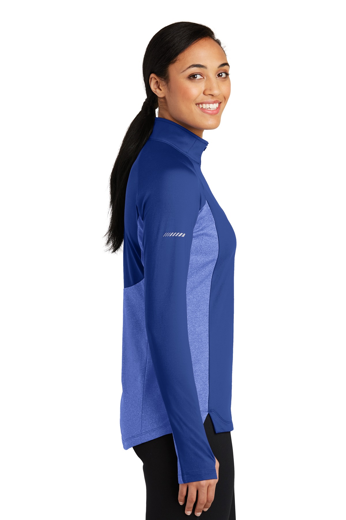 Sport-Tek Women's Sport-Wick Stretch Contrast 1/4-Zip Pullover. LST854 13