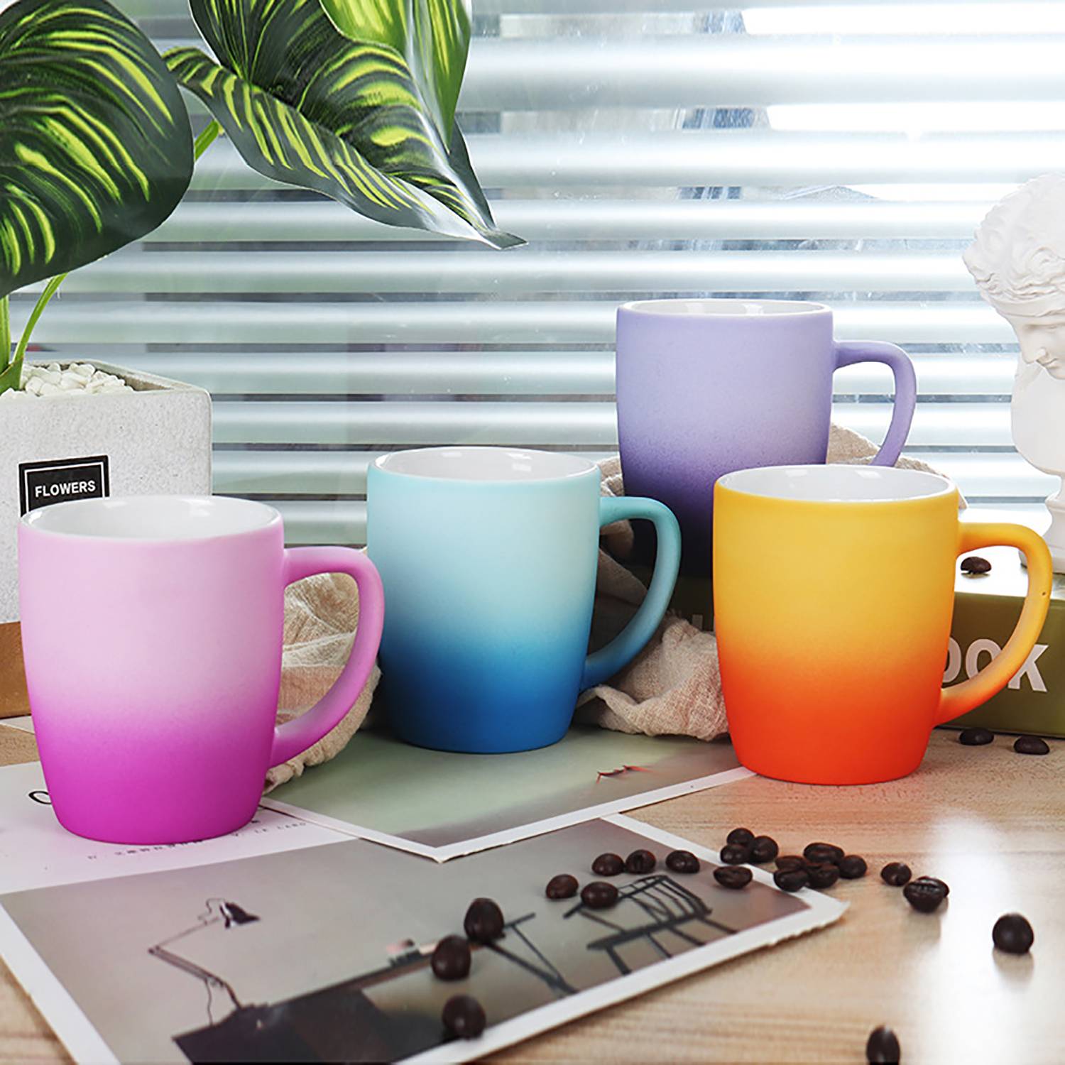 13oz Ombre Ceramic Mug w/ Handle for Office 7