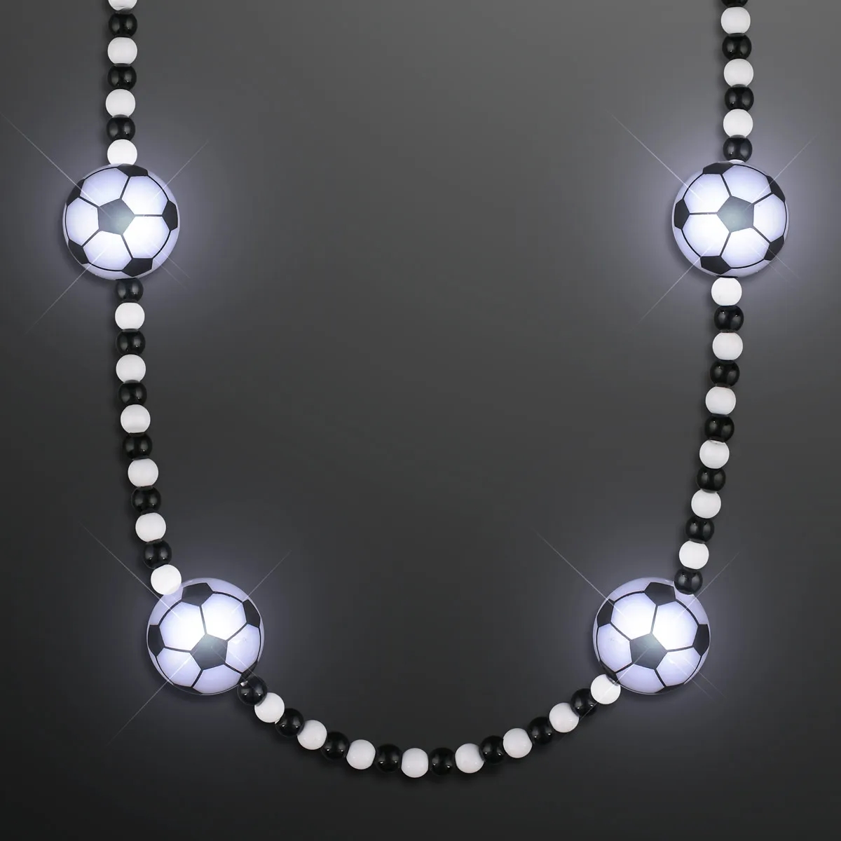 Light Up Soccer Ball Beads Necklace with World Cup Medallion 1