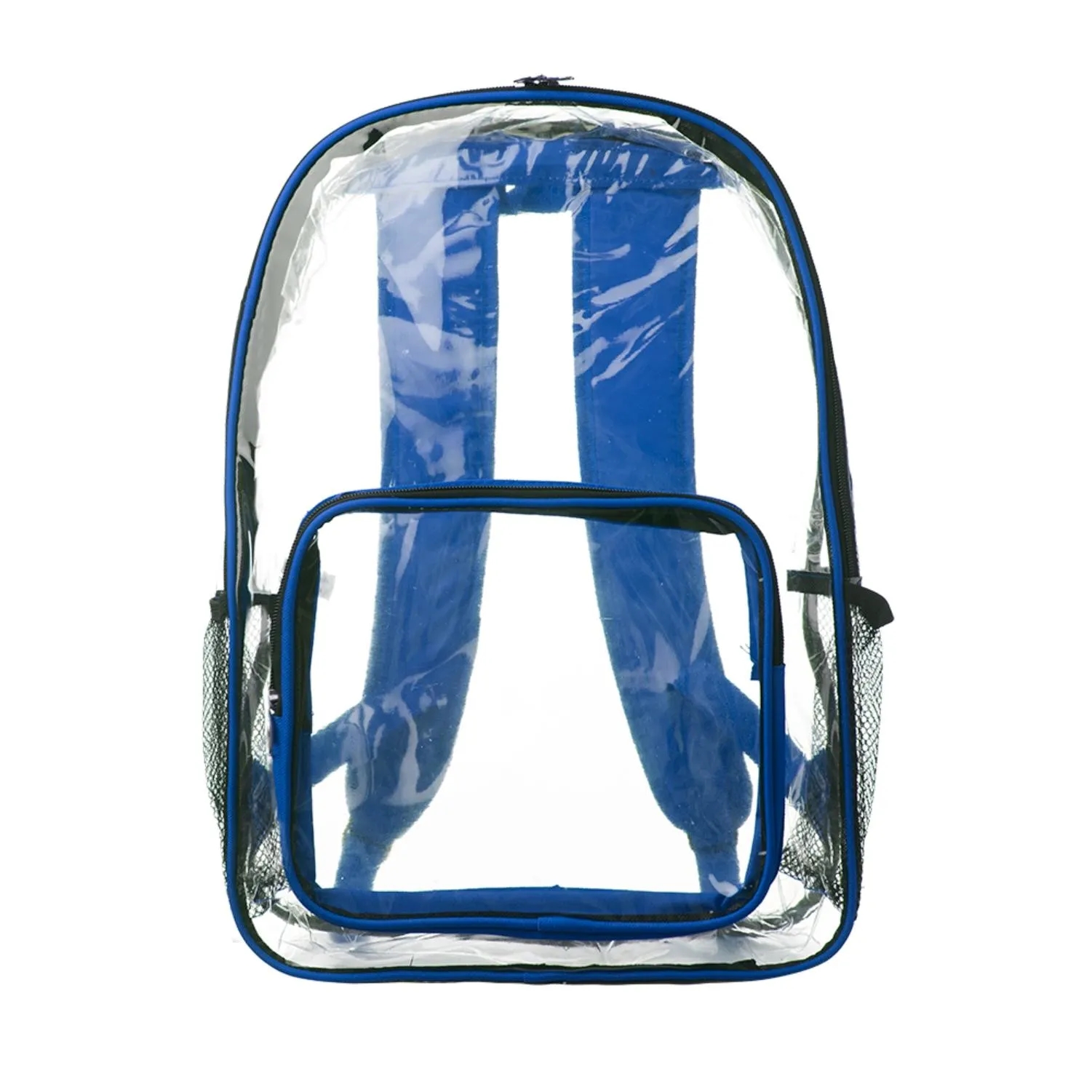 Economy Clear Plastic Backpack with Mesh Pocket 4