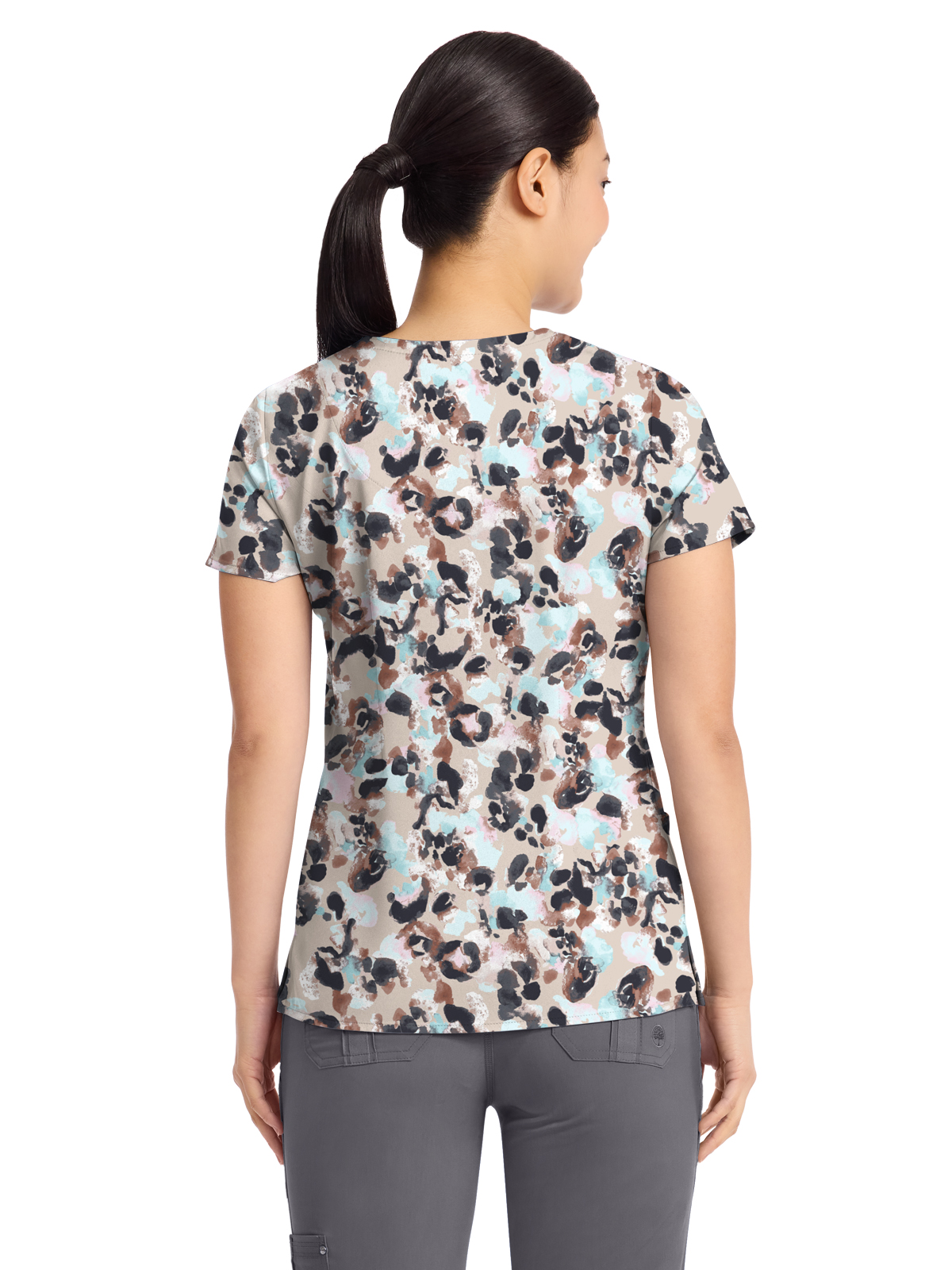 Healing Hands - Purple Label - Women's V-Neck Print Top 2