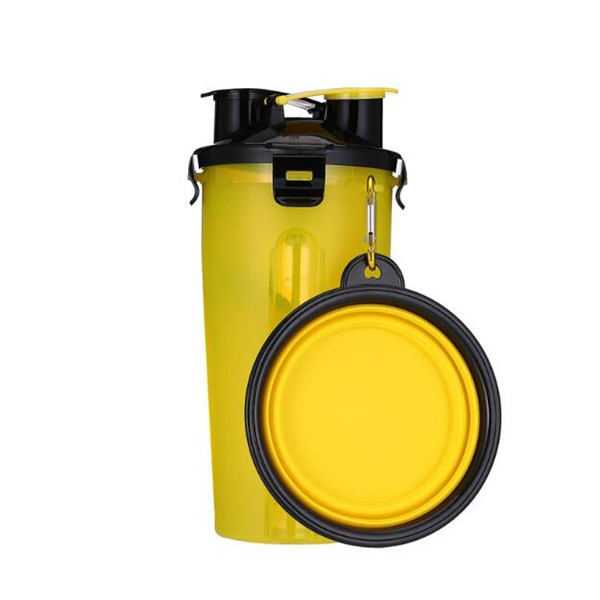Dog Water Bottle Food Container with Bowl 2