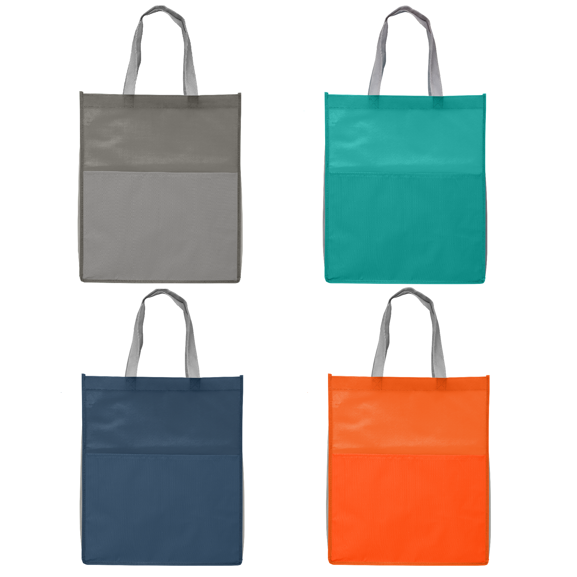 Rome RPET - Recycled Non-Woven Tote with 210D RPET Pocket 7