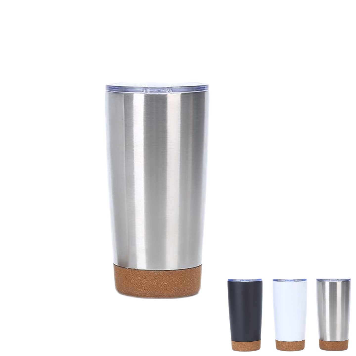 20oz Vacuum Stainless Steel Travel Tumbler with Cork Bottom 10