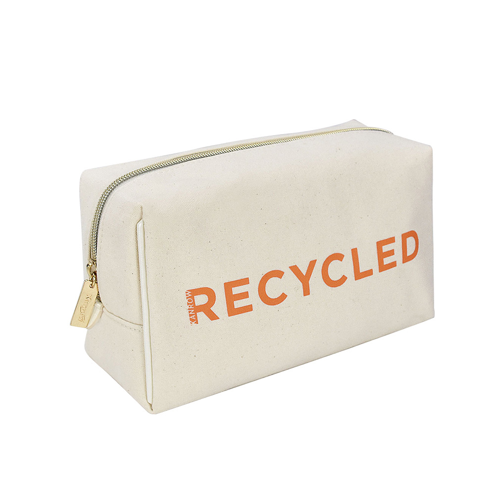 Large-Capacity Natural Canvas Cosmetic Bag 1