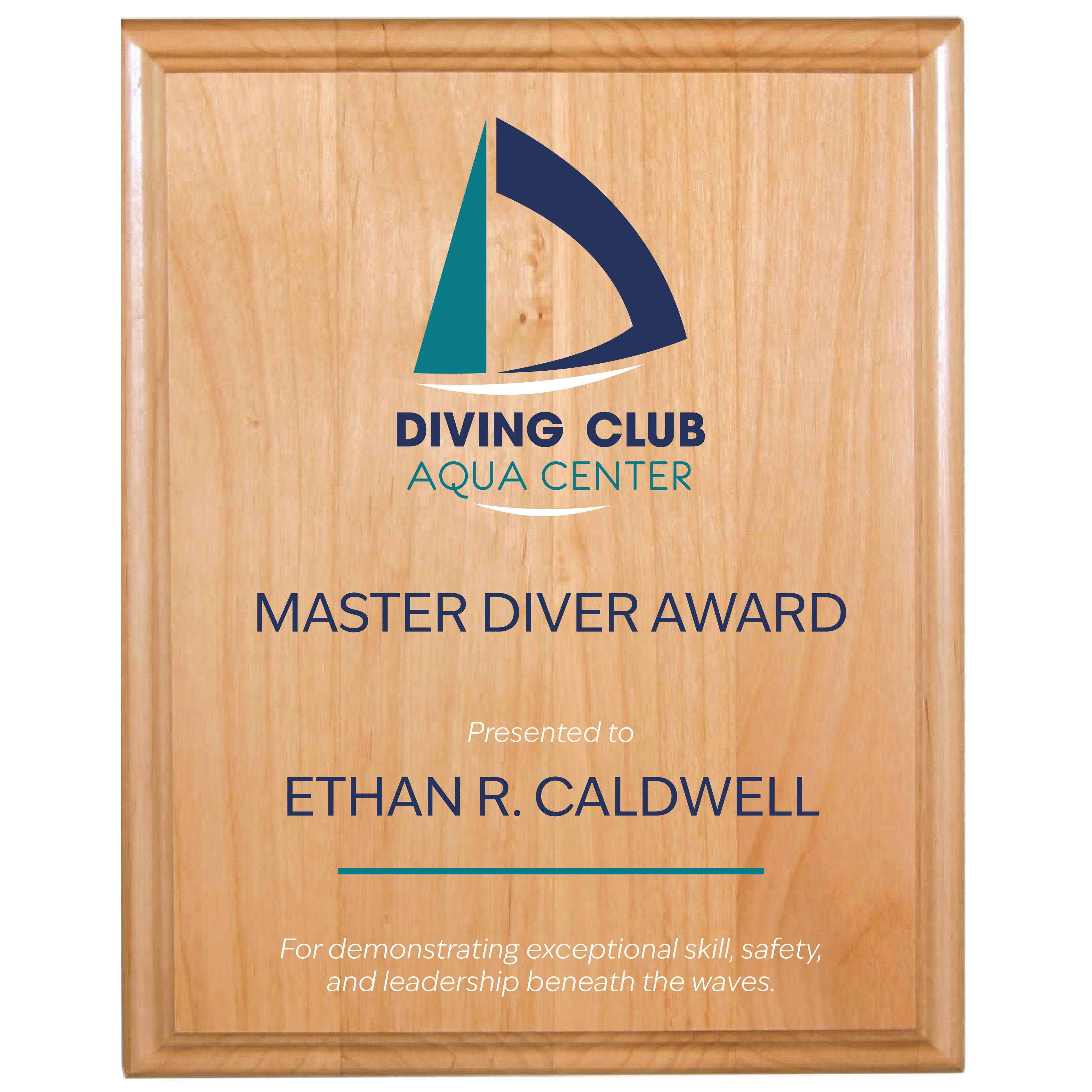 8" x 10" All American Red Alder Plaque 5