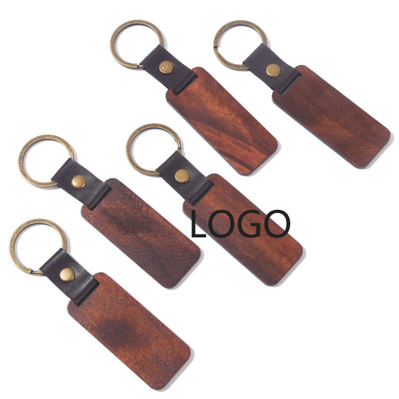 Wooden Sign Custom Leather Lettering Vintage Key Chain / Hook 4