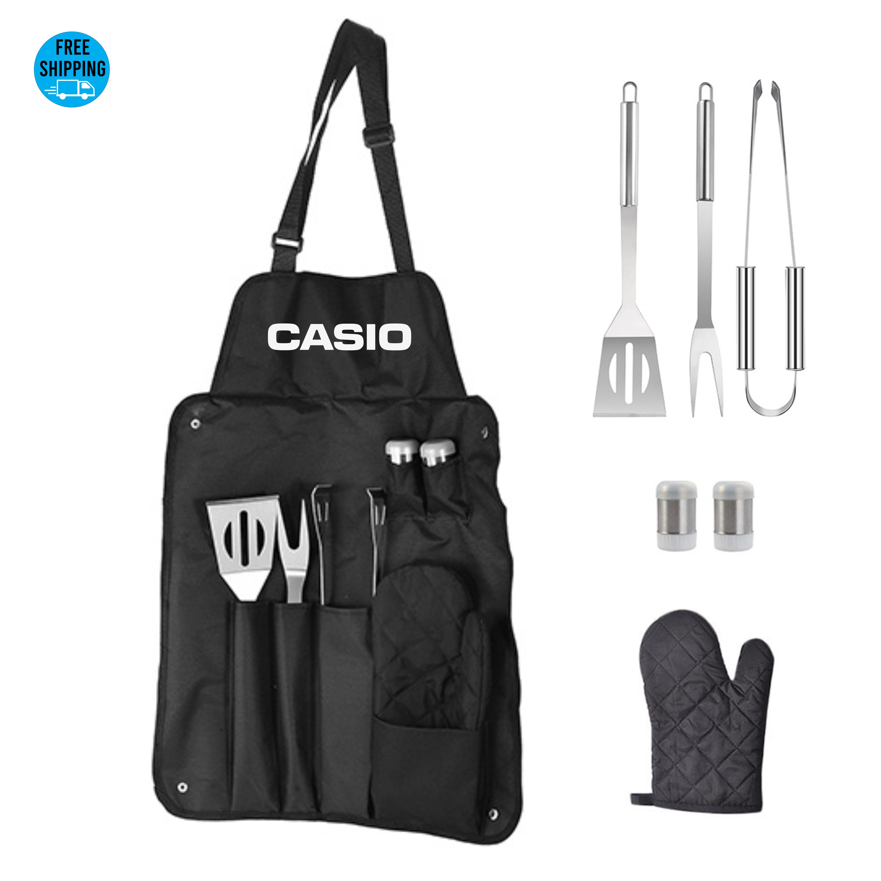 6-Piece BBQ Tool Set with Apron - OCEAN 3