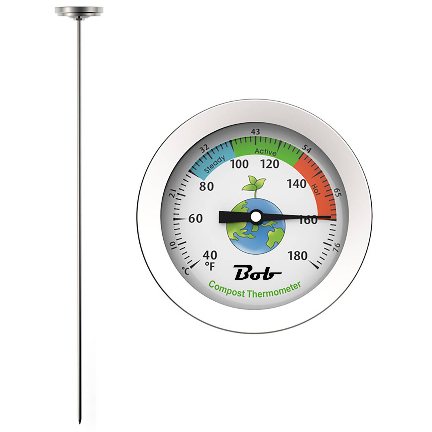 Thermometer w/ Stainless Steel Testing Probe 3