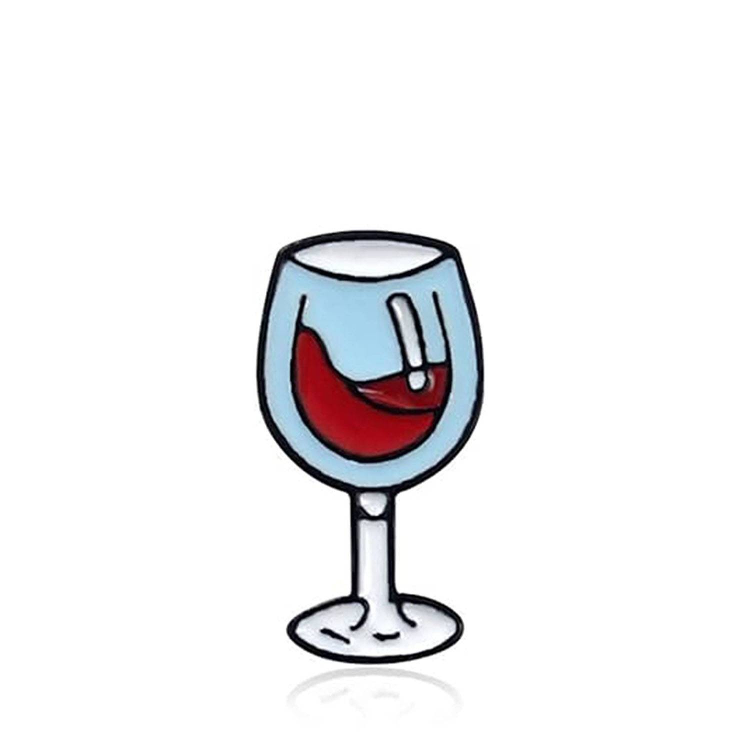 Custom Alloy Red Wine Bottle Brooch Badge 1