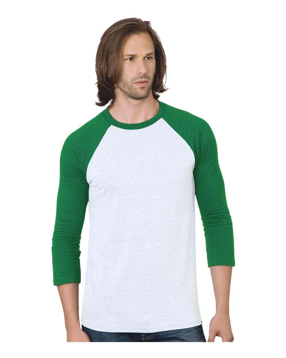 Unisex Triblend Three-Quarter Sleeve Raglan T-Shirt - 9525 9