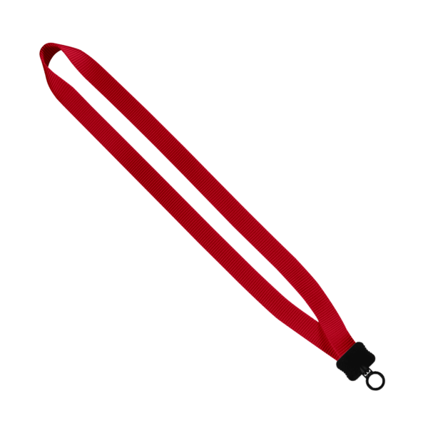 3/4" Smooth Nylon Lanyard with Plastic Clamshell & O-Ring 23