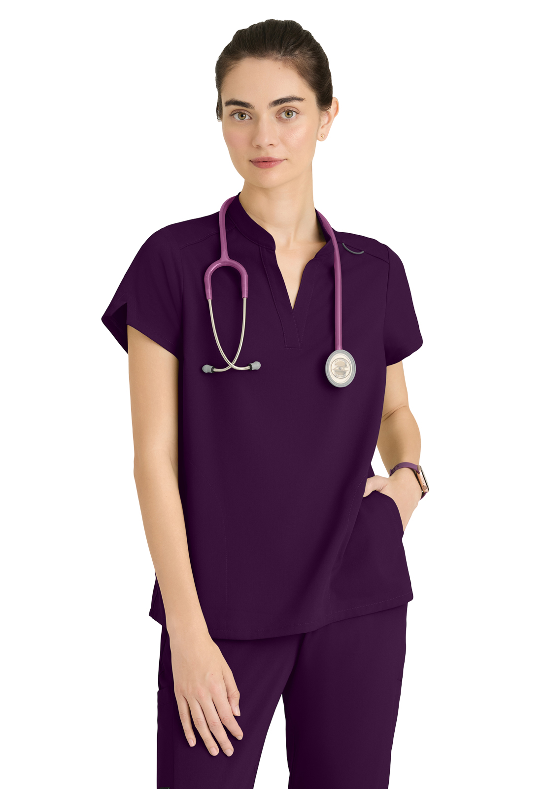 Grey's Anatomy Spandex Stretch - Women's Two-Pocket Avery Scrub Top 26