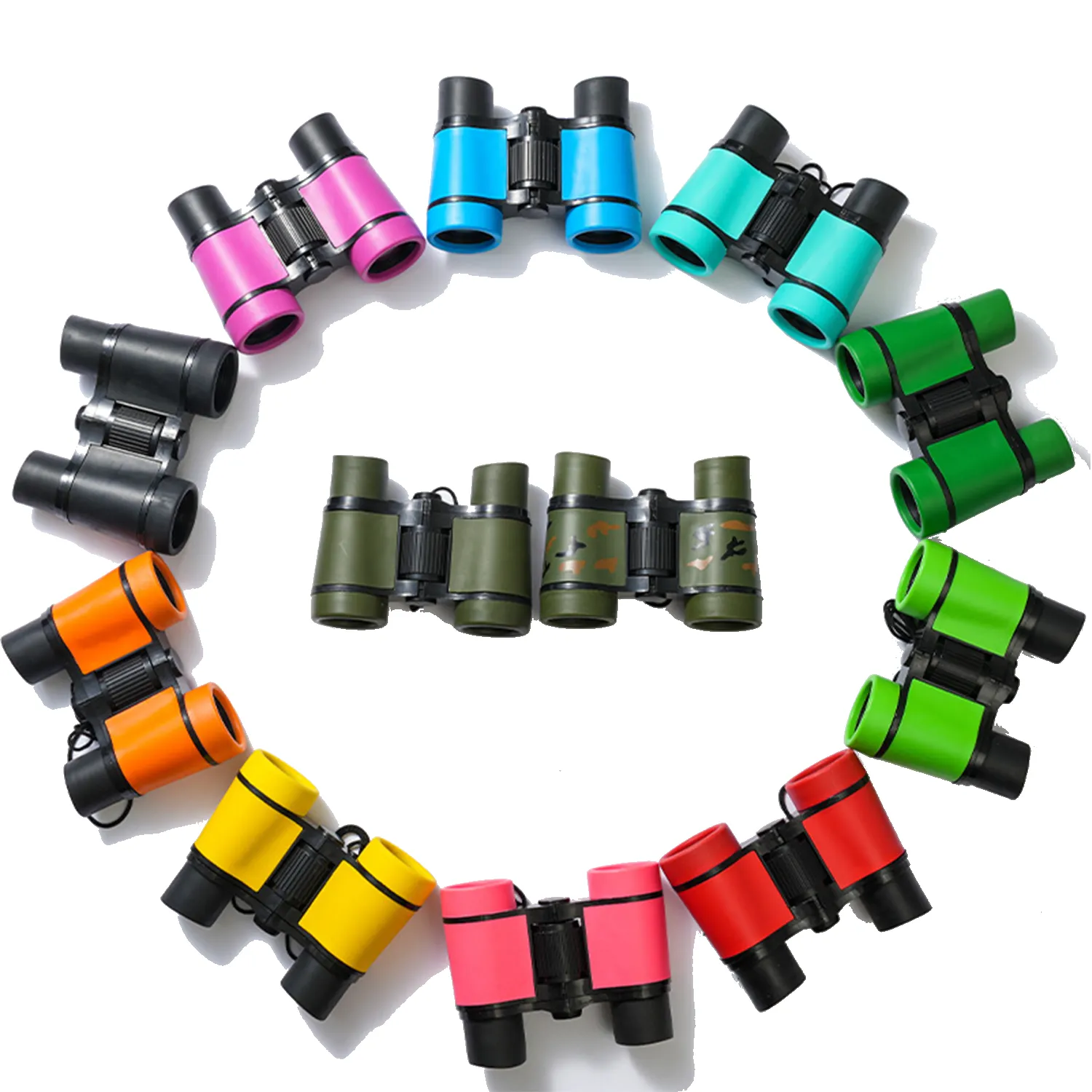 4X Children'S Zoom Anti-Slip Binoculars 1