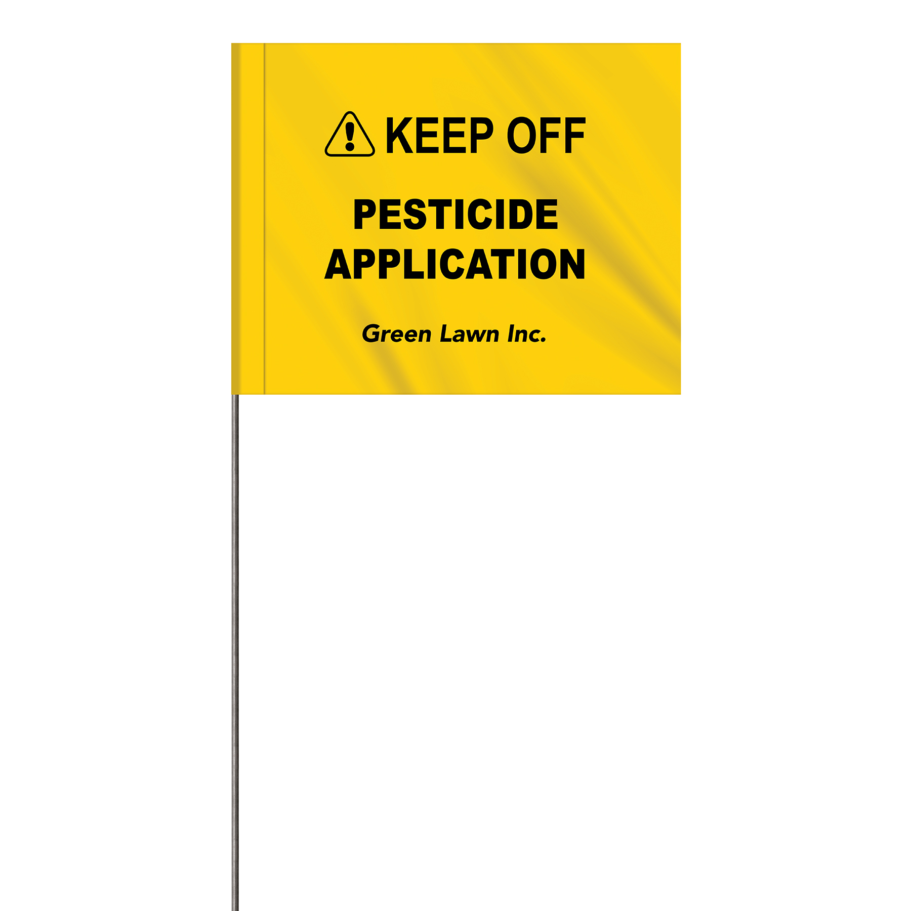 1-Color 4" x 5" Custom Vinyl Marking Flag with 15" Wire 1