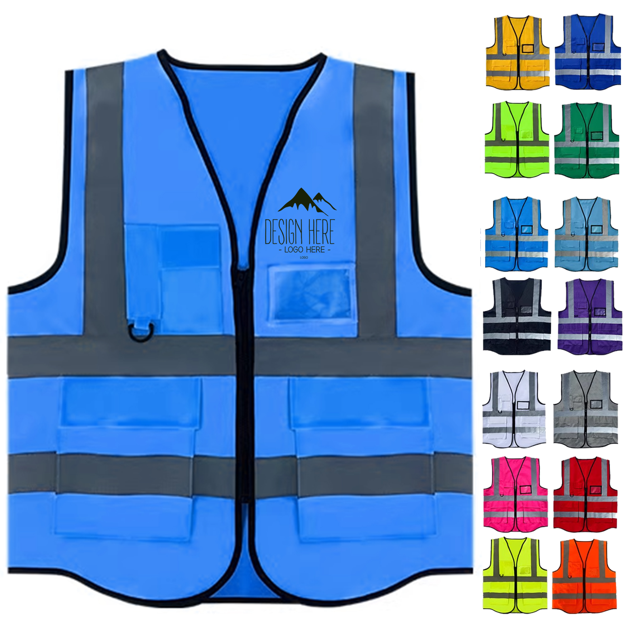 High Visibility Reflective Safety Vest With Pockets 2