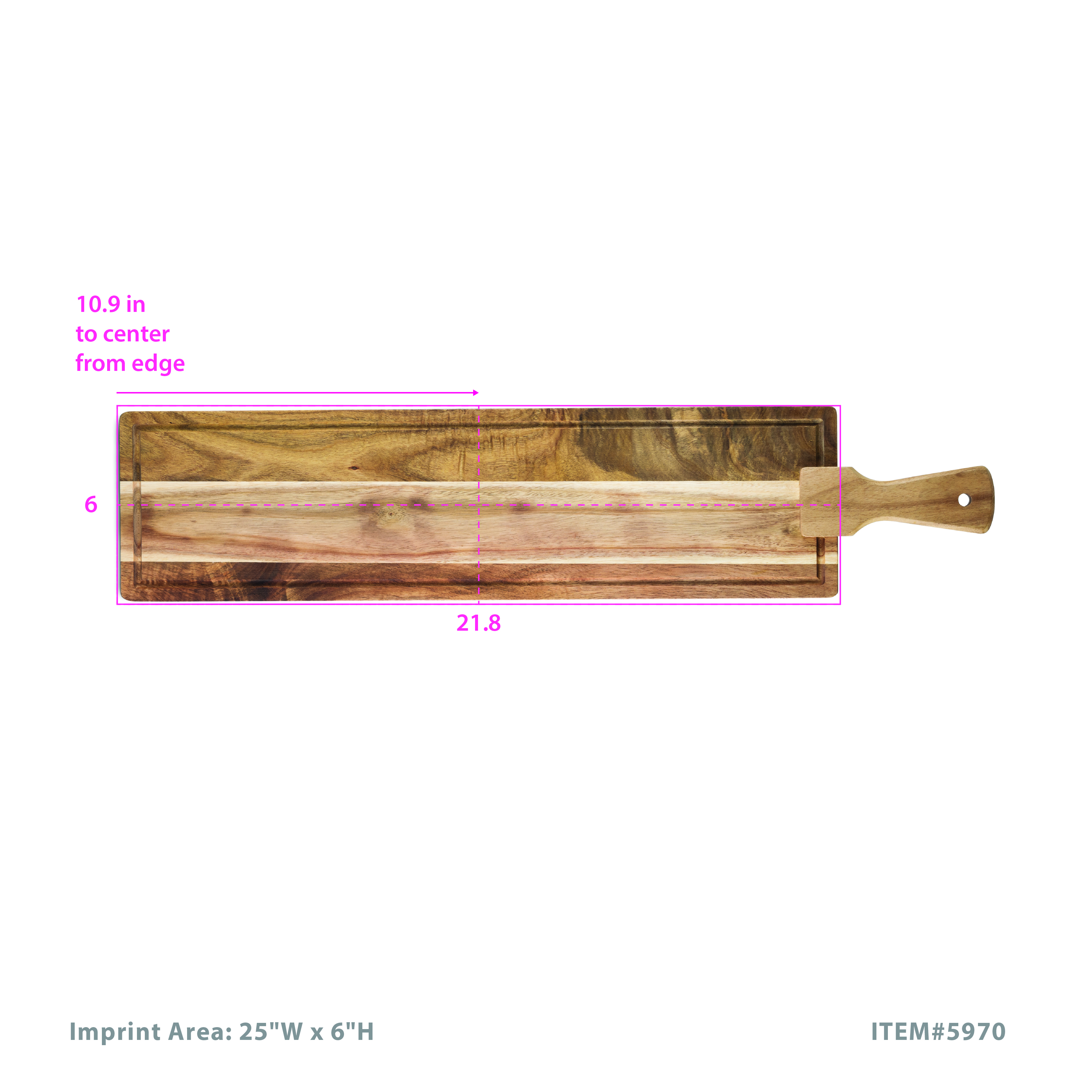 Twine Living® Rustic Farmhouse: Acacia Wood Tapas Board 2