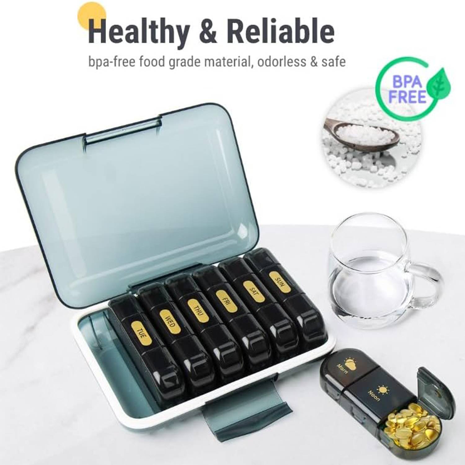 Multi Compartment Medicine Storage Box 6