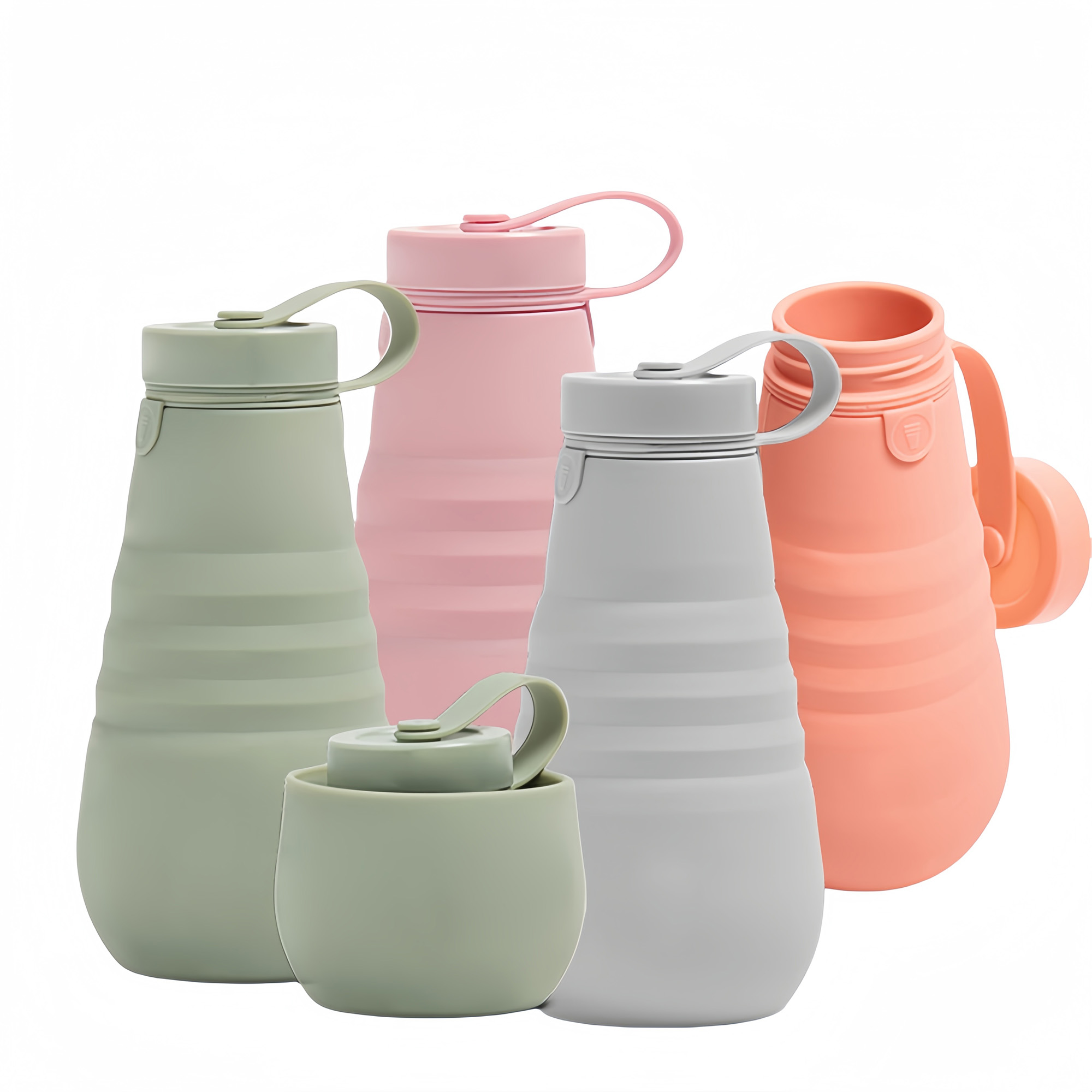 20 oz Silicone Foldable Water Bottle with Wide Mouth 5