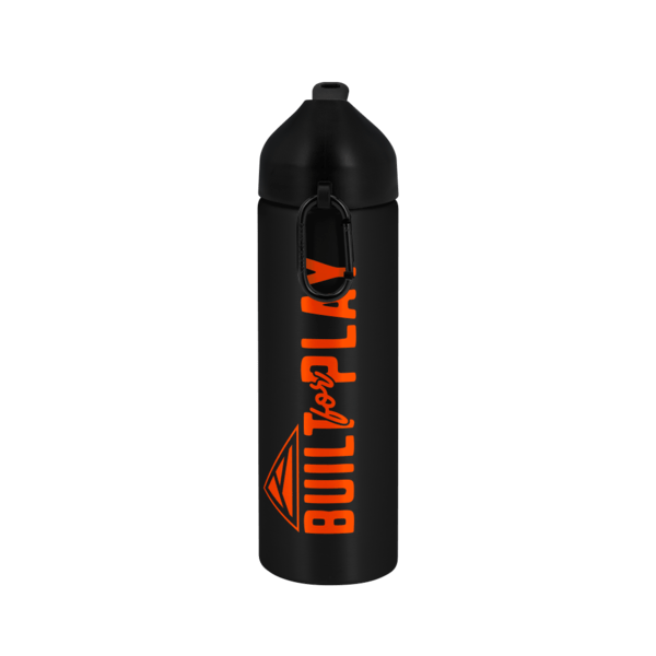 EasyFlow Recycled Aluminum Bottle w Straw Lid, custom water bottle with logo imprint 3