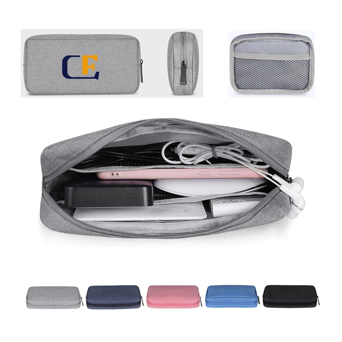 Zippered Waterproof Portable Electronic Organizer Bag 3